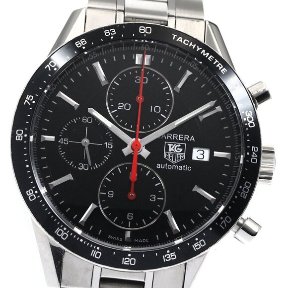TAG HEUER Carrera CV2014-4 Chronograph black Dial Automatic Men's Watch - Picture 1 of 6